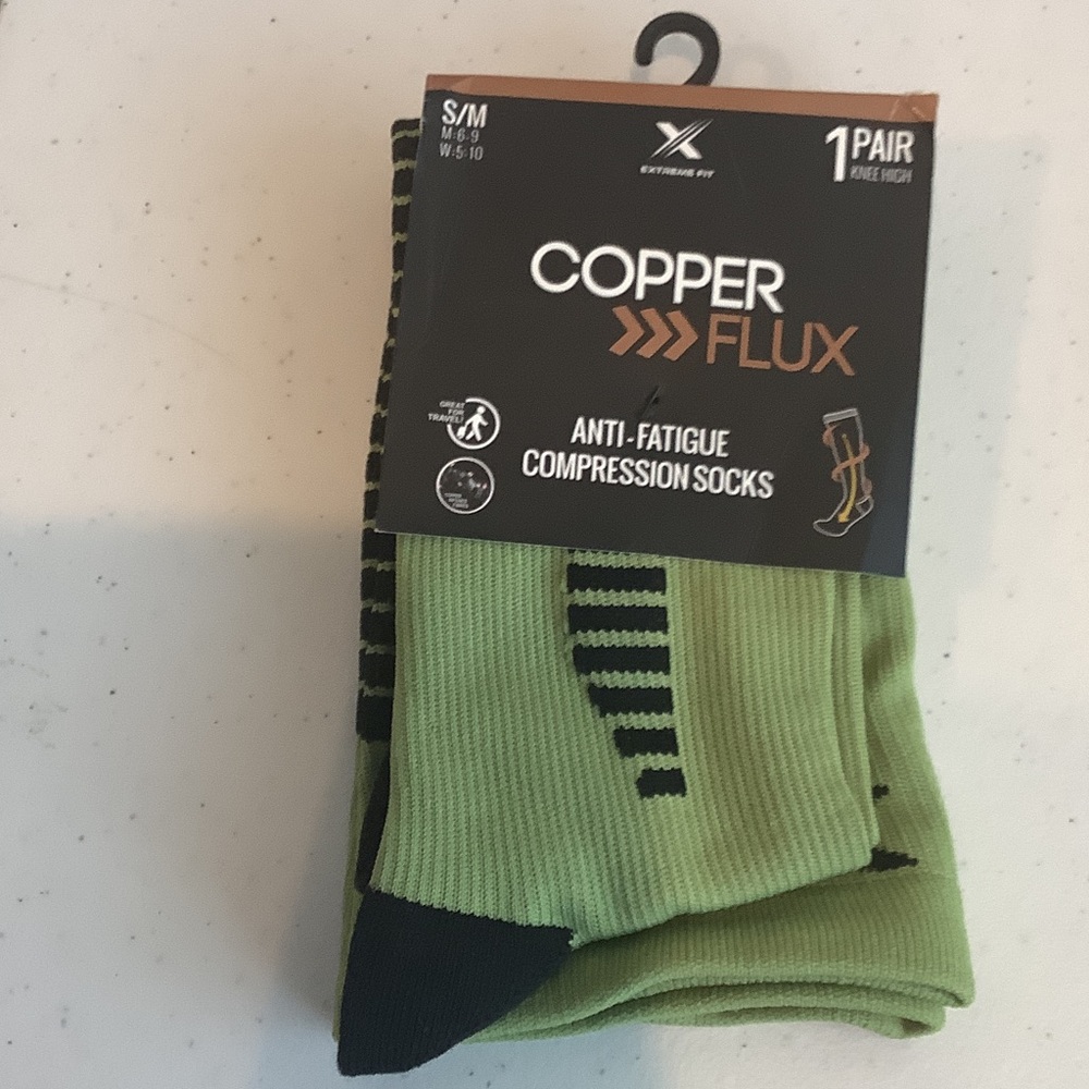 Copper Flux Anti-Fatigue Compression Socks NWT
